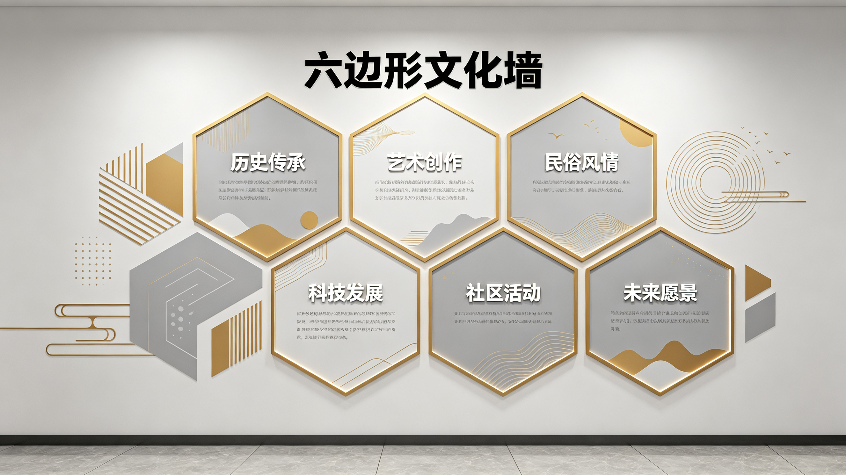 乐至企业文化墙 | 六边形信息美学